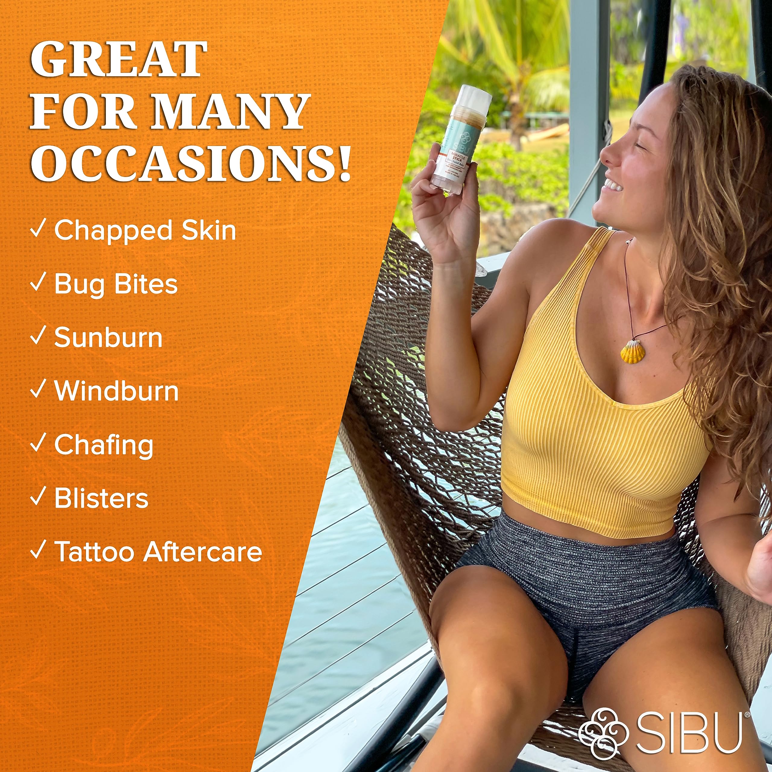 sibu Miracle Stick, Made with Premium Himalayan Sea Buckthorn (1-Year Supply) – Great for Dry Skin, Bug Bites, Sunburn, Windburn, and Chafing